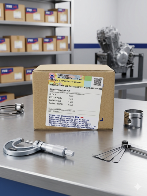 CYLINDER PISTON KIT TVS JUPITER BS6 — Dr Scooty Prayagraj